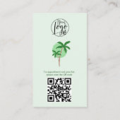 Carte De Visite Logo du planificateur d'événements tropicaux moder (Dos)