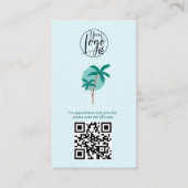 Carte De Visite Logo du planificateur d'événements turquoises (Dos)