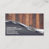 Carte De Visite Logo du pôle en barbre | Bois métallique | Code QR (Dos)