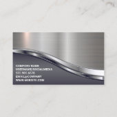 Carte De Visite Logo du pôle en barbre | Code QR | Épingle métalli (Dos)