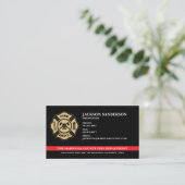 Carte De Visite Logo du pompier sur mesure (Debout devant)