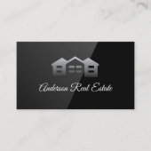 Carte De Visite Logo du quartier | Luminosité noire (Devant)