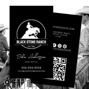Carte De Visite Logo du ranch pour chevaux pour endiguer la marque