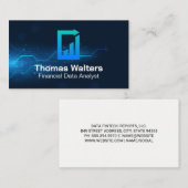 Carte De Visite Logo du rapport de croissance | Finance (Devant / Derrière)