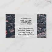 Carte De Visite Logo du réseau cloud | Code binaire | Matériel (Dos)