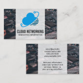 Carte De Visite Logo du réseau cloud | Code binaire | Matériel (Devant / Derrière)