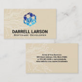 Carte De Visite Logo du réseau technologique | Circuits (Devant / Derrière)