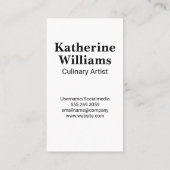 Carte De Visite Logo du restaurant | Bandes d'or | Ruban noir (Dos)