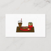 Carte De Visite Logo du restaurant de restauration rapide Hotdog D (Dos)