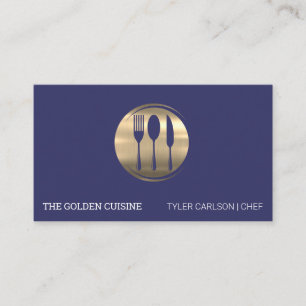Carte De Visite Logo du restaurant Gold Silverware