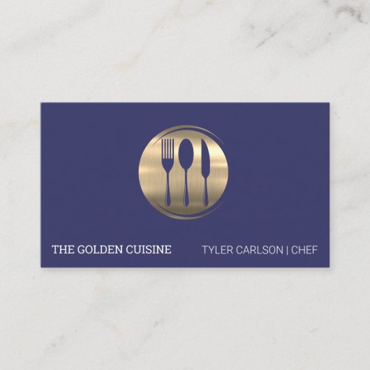 Carte De Visite Logo du restaurant Gold Silverware (Devant)
