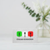 Carte De Visite Logo du restaurant italien | Pizza (Debout devant)