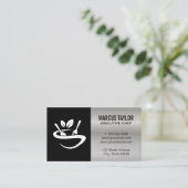 Carte De Visite Logo du restaurant | Metallique (Debout devant)