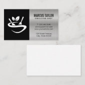 Carte De Visite Logo du restaurant | Metallique (Devant / Derrière)