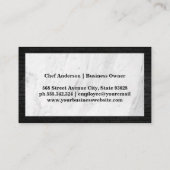 Carte De Visite Logo du restaurant Silverware | Marbre | Brick (Dos)