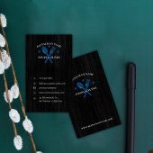 Carte De Visite Logo du restaurant texturé simple en bois Rustique