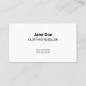 Carte De Visite Logo du revendeur de vêtements de cintres (Dos)