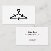 Carte De Visite Logo du revendeur de vêtements de cintres (Devant / Derrière)