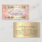 Carte De Visite Logo du Rose de maquillage professionnel Holograph (Devant / Derrière)