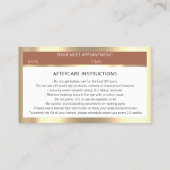 Carte De Visite Logo du Rose post-soins Eyelash Microblade QRCODE (Dos)