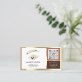 Carte De Visite Logo du Rose post-soins Eyelash Microblade QRCODE (Debout devant)