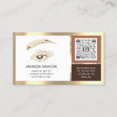 Carte De Visite Logo du Rose post-soins Eyelash Microblade QRCODE (Devant)