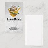 Carte De Visite Logo du salon d'accueil | Services de nettoyage (Devant / Derrière)