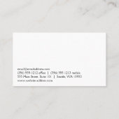 Carte De Visite Logo du salon de coiffure de ciseaux (Dos)