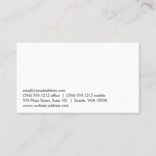 Carte De Visite Logo du salon de coiffure de ciseaux (Dos)