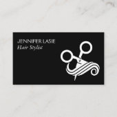 Carte De Visite Logo du salon de coiffure de ciseaux (Devant)
