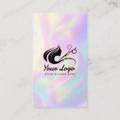 Carte De Visite Logo du salon de coiffure des médias sociaux moder (Dos)