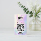 Carte De Visite Logo du salon de coiffure des médias sociaux moder (Debout devant)