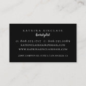 Carte De Visite Logo du salon de coiffure moderne Professionnel (Dos)