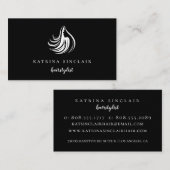 Carte De Visite Logo du salon de coiffure moderne Professionnel (Devant / Derrière)