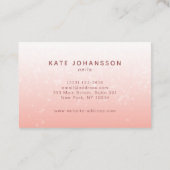 Carte De Visite Logo du salon de ongle Moderne Peach Rosy Manicuri (Dos)