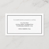 Carte De Visite Logo du sceau de droit | Texture de tissu gris (Dos)