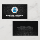 Carte De Visite Logo du service à la clientèle | Entreprise (Devant / Derrière)