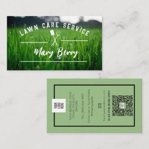 Carte De Visite Logo du service d'aménagement paysager et d'entret