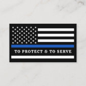 Carte De Visite Logo du service d'application de la loi sur mesure (Dos)