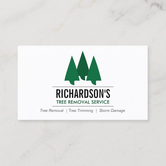 Carte De Visite Logo du service de l'arborescence en gras (Devant)