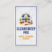 Carte De Visite Logo du service de ménage de la maison en marbre m (Devant)
