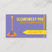 Carte De Visite Logo du service de ménage de la maison moderne (Devant)