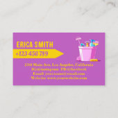 Carte De Visite Logo du service de ménage de maison rose professio (Dos)