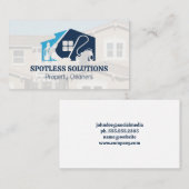 Carte De Visite Logo du service de nettoyage | Maisons (Devant / Derrière)