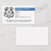 Carte De Visite Logo du service de police (Devant / Derrière)