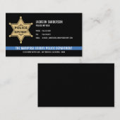Carte De Visite Logo du service de police du Sheriff (Devant / Derrière)