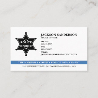 Carte De Visite Logo du service de police du Sheriff