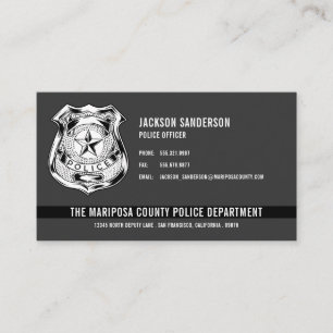 Carte De Visite Logo du service de police personnalisé
