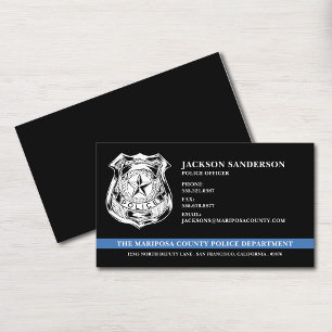 Carte De Visite Logo du service de police personnalisé