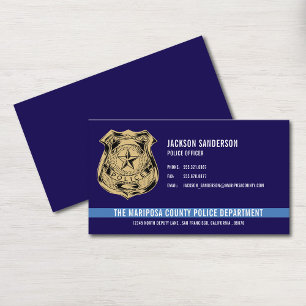 Carte De Visite Logo du service de police personnalisé